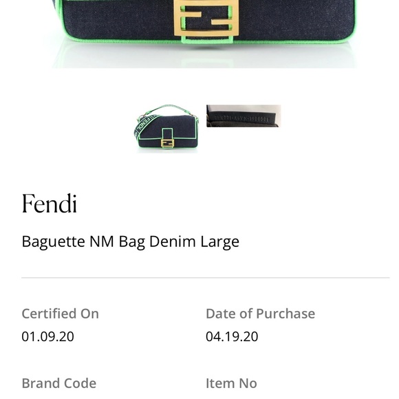 Fendi Blue and Green Clutch with Gold Hardware - Picture 11 of 11
